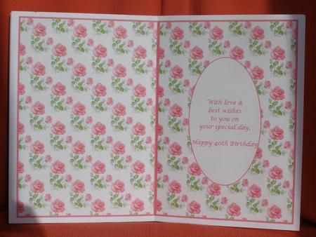Happy 40th Birthday Insert by Susan Smith