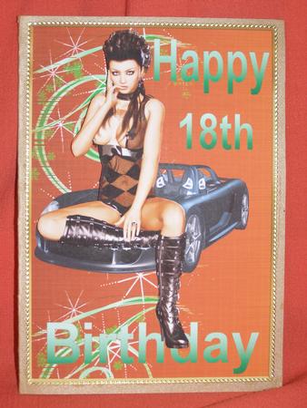 Happy 18th Birthday Card Front by Susan Smith