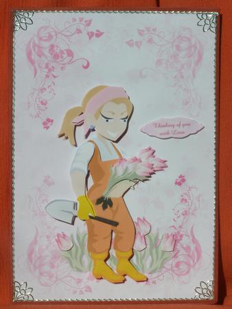 Garden Lady Decoupage by Susan Smith