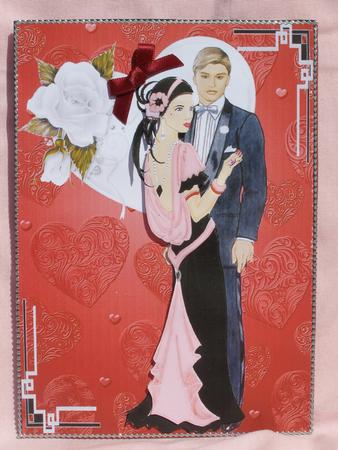 Art Deco Valentine Lovers by Susan Smith