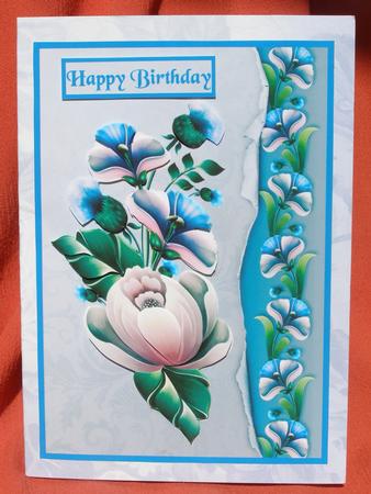 Blue Floral Wishes by Susan Smith