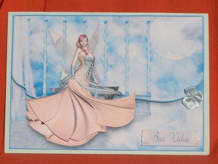 Fairy Fancy Edge Faux Envelope Card by Susan Smith