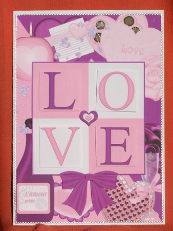 Love Blocks Card Front by Susan Smith