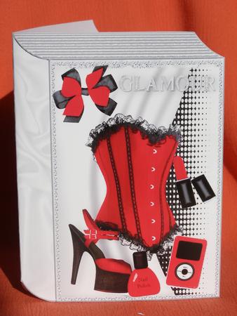 Sexy Red Basque with Shoes Folded Book by Susan Smith