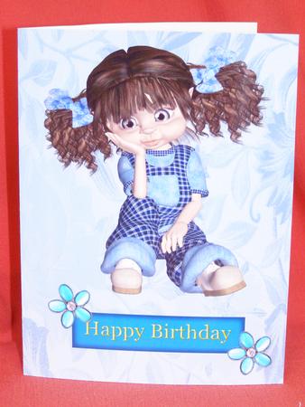 Thinking Blue Kiki Girl by Susan Smith