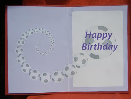 Football Fan Birthday Insert Purple by Susan Smith
