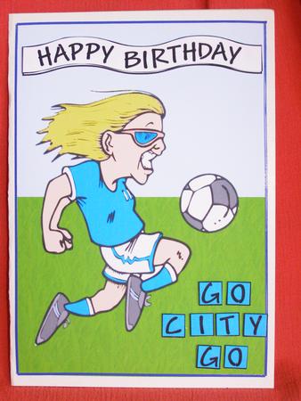 Football Banner Card - Blue by Susan Smith
