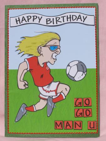 Football Banner Card - Red by Susan Smith