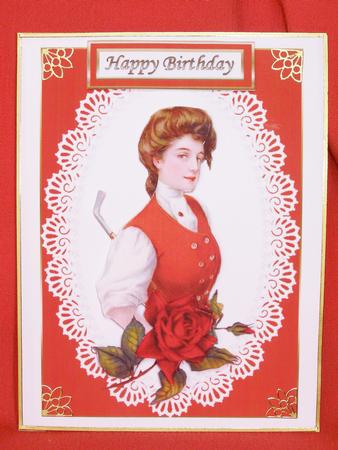 Vintage Lady Golfer by Susan Smith