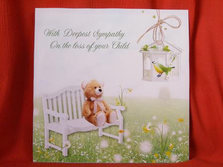 Deepest Sympathy Teddy Loss of a Child Topper by Susan Smith