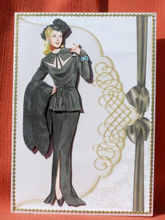 Cocktail Hour! Vintage Fashion Lady Decoupage by Susan Smith