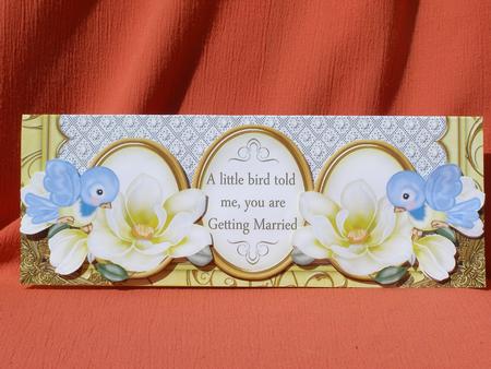 Lemon Magnolia Getting Married Large Dl Decoupage Card Kit by Susan Smith