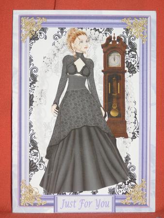 Lady in Black Decoupage Topper by Susan Smith