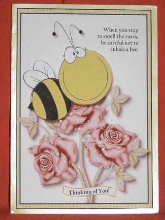 Bee Careful Card Topper 2 by Susan Smith