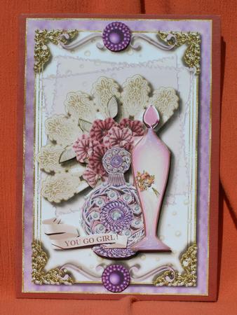 Purfume & Flowers Card Topper 2 by Susan Smith