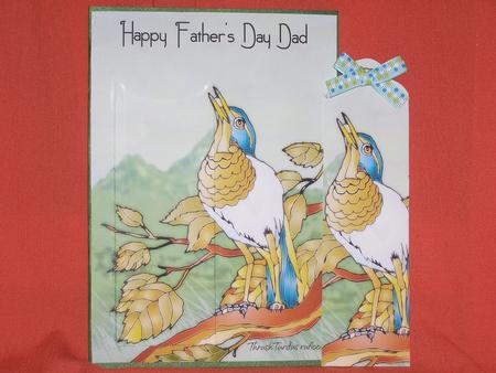 Thrush Father's Day Card / Birthday with Bookmark by Susan Smith