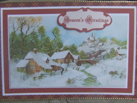 Winter Village Scene Step by Step Decoupage by Susan Smith
