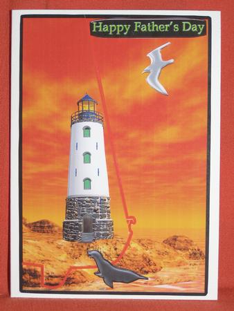 The Lighthouse - Envelope Card - Decoupage by Susan Smith
