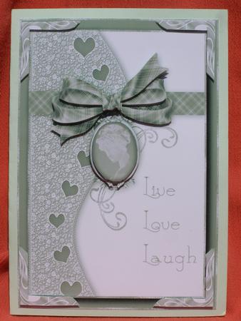 Cameo & Lace Card Front 3 by Susan Smith