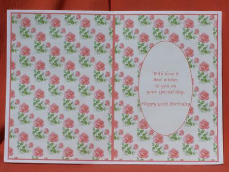 Happy 90th Birthday Insert by Susan Smith