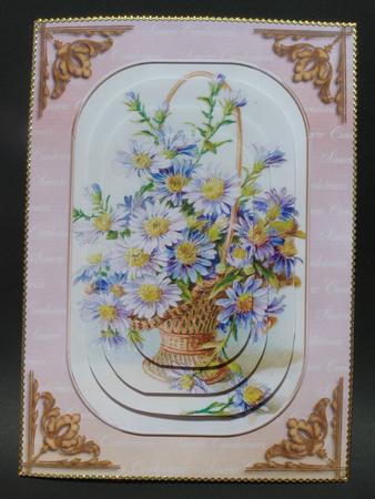Vintage Basket of Flowers Condolences by Susan Smith