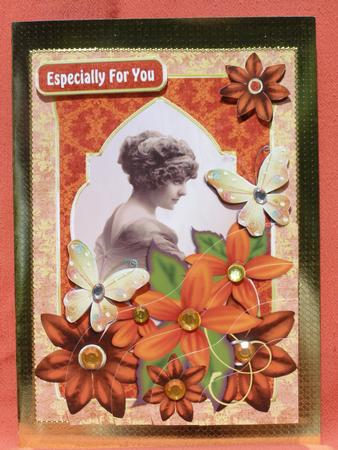Lovely Lady in Orange & Brown by Susan Smith