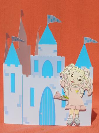Blue Castle Shaped Card by Susan Smith