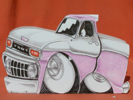Pink Car Shaped Card by Susan Smith