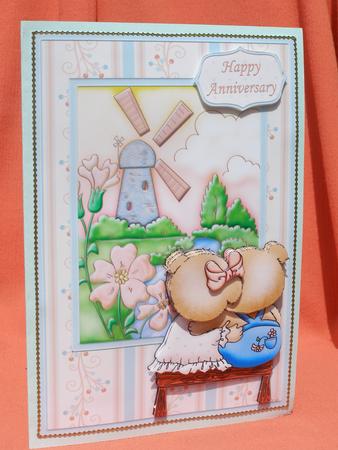A Romantic View Card Front and Decoupage by Susan Smith