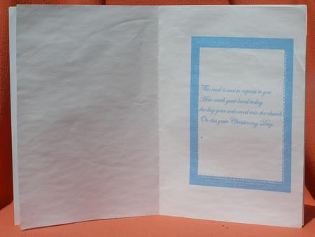Boy Christening Insert by Susan Smith