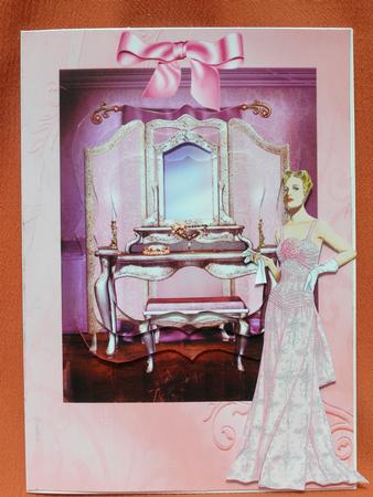 1940s Lady in Pink Glam Boudoir Pyramage by Susan Smith