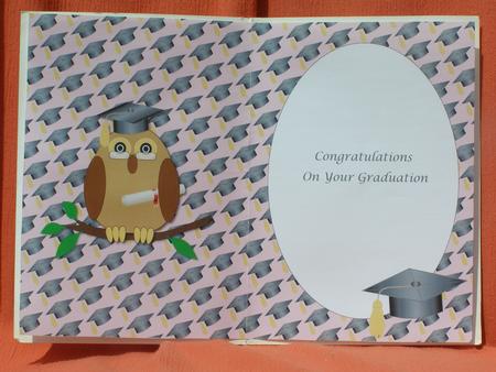 Graduation Owl Insert (pink) by Susan Smith