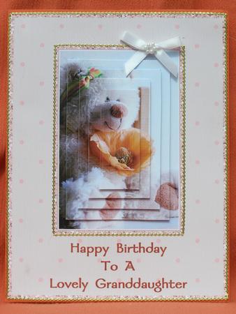 Teddy Bear & Poppy - Granddaughter Birthday by Susan Smith