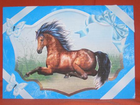 Pretty Horse in the Meadow with Big Bow by Susan Smith