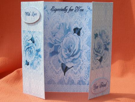 Rose and Lace Gate Fold Book by Susan Smith