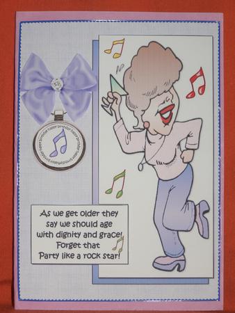 Jenny Parties Like a Rock Star Quick Card by Susan Smith