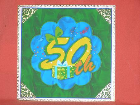 50th Birthday Topper with Decoupage by Susan Smith