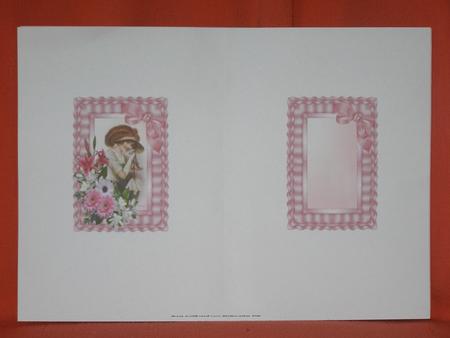 Vintage Girl with Pink Floral Spray Insert by Susan Smith