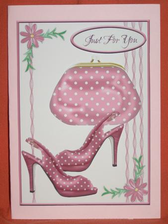 Pink Polka Dot Shoes & Bag by Susan Smith