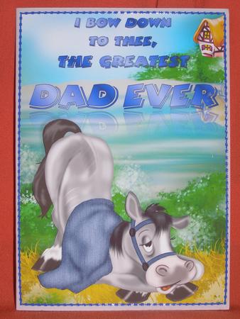 I Bow Down to Thee, Dad Card Front by Susan Smith
