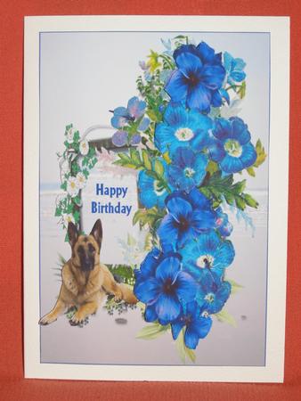 Dog, Dragonflies and Flowers of Blue Step by Step by Susan Smith