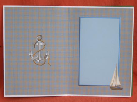Blue Plaid with a Sail Boat and Anker Is by Susan Smith