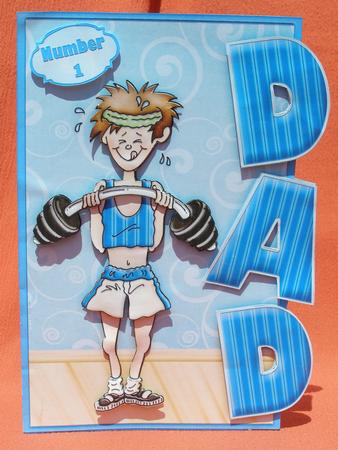Dad Over the Edge Card Fitness King by Susan Smith