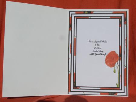 Perfect Poppies A5 Envelope Topper and A5 Full Insert by Susan Smith