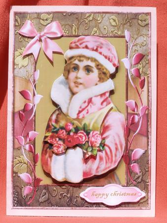 Vintage Snowgirl Pink Christmas by Susan Smith
