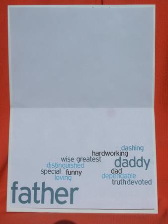 Dearest Dad A4 Backing Paper in Blue by Susan Smith