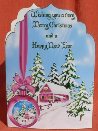 Christmas Snow Scene Folded Card by Susan Smith