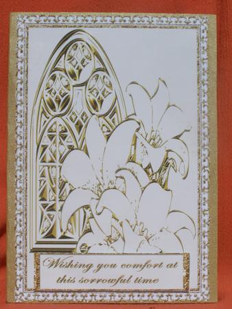 Lilies with a Church Window by Susan Smith