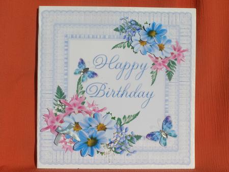 8x8 Lavender Birthday on Double Ruffle Frame by Susan Smith