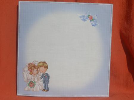 8x8 Cute Wedding Couple Lavender Insert Plate by Susan Smith
